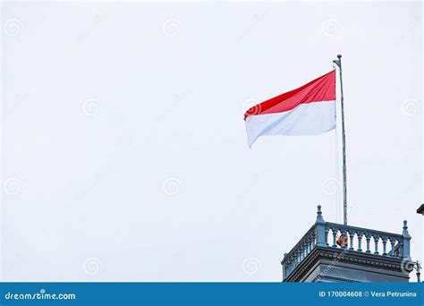 Vienna Flag at Roof of the Building Stock Photo - Image of view ...