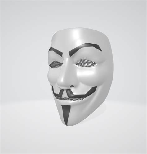 Fichier STL gratuit Masque de Guy Fawkes Design pour impression 3D à