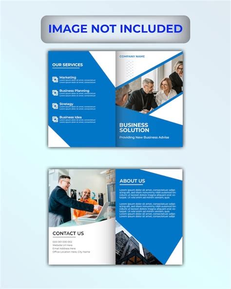 Premium Vector Corporate Bi Fold Brochure Template Design