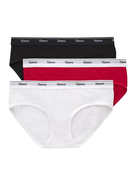 Hanes Originals Womens Hipster Underwear Breathable Cotton Stretch 3 Pack