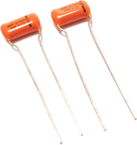 2 NOS USA Sprague 047uf 100v 225P Orange Drop Guitar Tone Capacitors