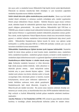 Standardizasyonun Mühendisliğe Etkileri PDF