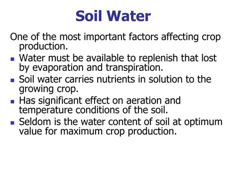 PPT Why Study Soil Plant Water Relations PowerPoint Presentation