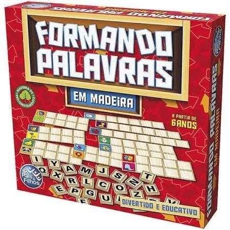 Jogo Formando Palavras Em Madeira Pais Filhos Papelaria Criativa