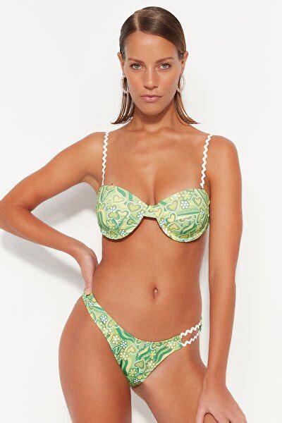 Trendyol Collection Bikini Bottom Multicolor Geometric Pattern