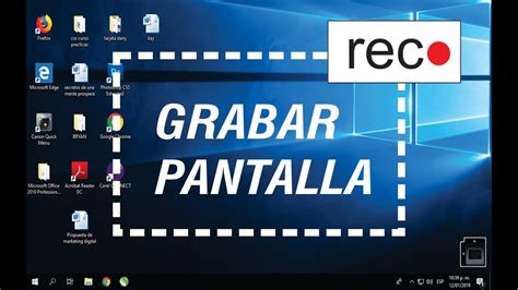 Como grabar la pantalla de mi pc Programa fácil 2019 YouTube