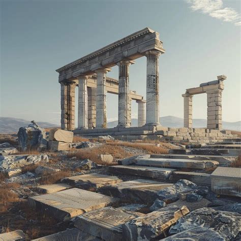 Premium Photo Historical Archaeological Site Delos House Of Cleopatra