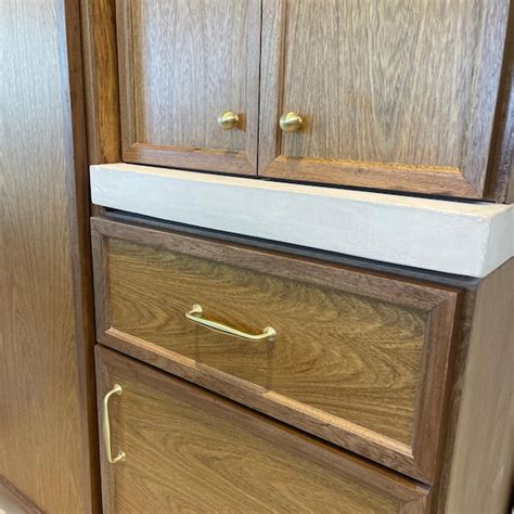 Unlacquered Brass Amble Retro Pull Handle For Kitchen Cabinets Drawers