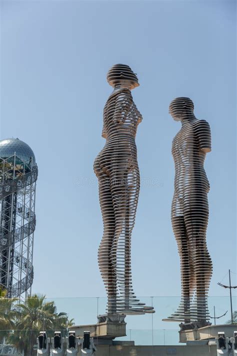 The Statue Of Ali And Nino In Batumi Georgia Editorial Stock Photo