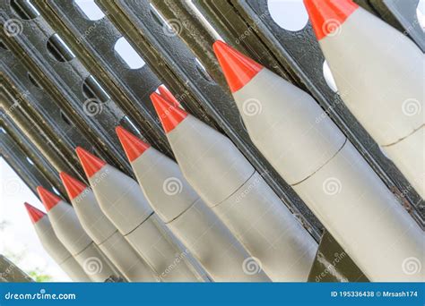 Combat Missiles In A Row Warhead Projectile Weapons Of Mass