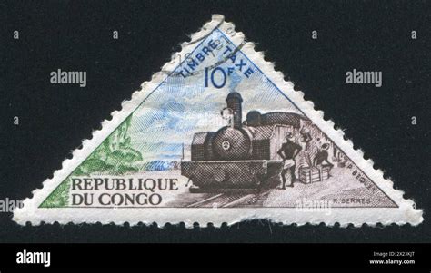 Congo Circa Stamp Printed By Ukraine Shows Steam Locomotive