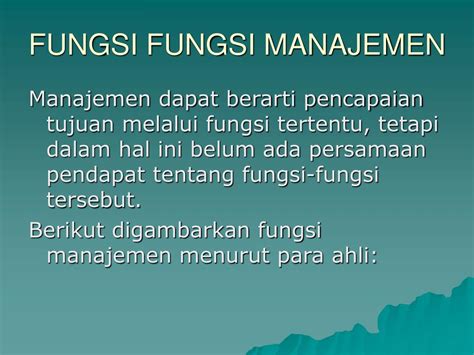 Fungsi Fungsi Dalam Manajemen Brain