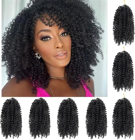 Amazon Quantum Love Kinky Curly Crochet Hair Short Marlybob Jerry