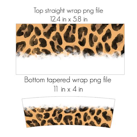 Leopard Print Tumbler Wrap 40oz Quencher Png Sublimation Design By