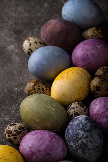 Premium Photo Easter Eggs Painted With Natural Dye