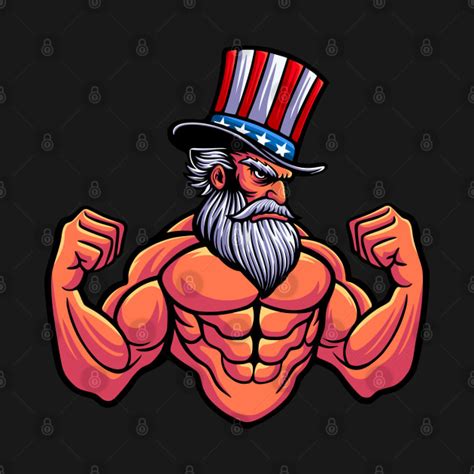 Muscular Uncle Sam Uncle Sam T Shirt Teepublic