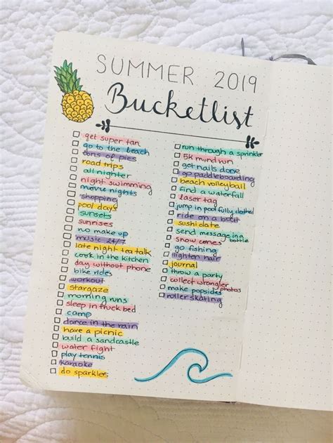 My Summer Bucket List Bucket List Journal Summer Bucket List For