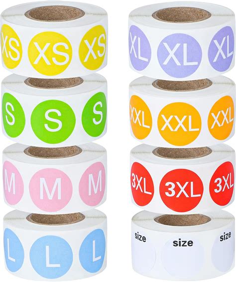 Amazon Elcoho Pieces Clothing Size Sticker Labels Round