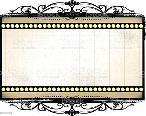 Retro Theater Marquee Background Stock Illustration Download Image