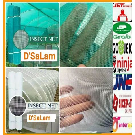 Jual JARING KASA INSECT NET LEBAR 1 METER PUTIH HIJAU Waring Kasa