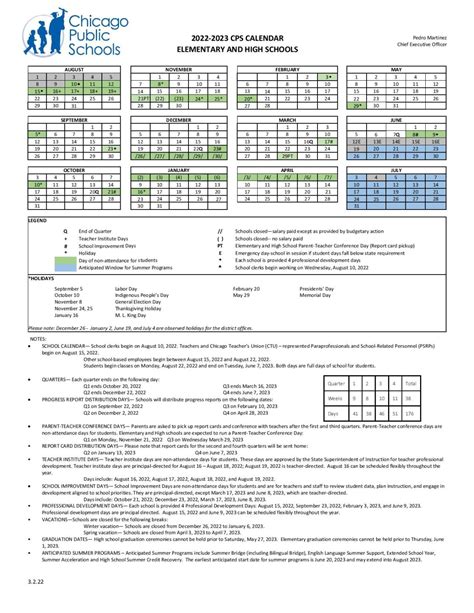 Chicago Public Schools Calendar Holidays 2023 PDF – School Calendar Info