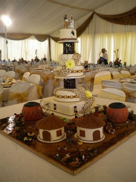 Inspiration 11 gâteaux de mariage sur le thème de lAfrique African