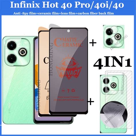 Kính Cường Lực Bảo Vệ Màn Hình Chống Nhìn Trộm Cho infinix hot 40 pro