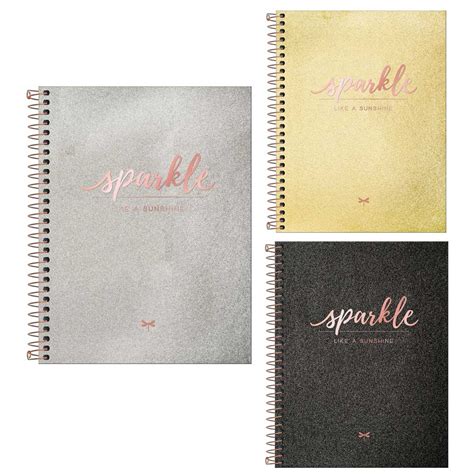 Caderno Executivo Colegial Espiral Capa Dura Cambridge Shine Fls