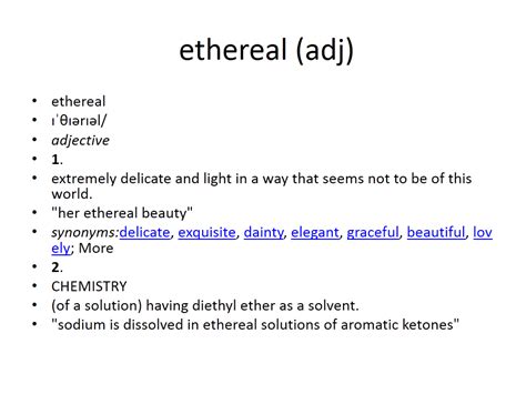 ethereal meaning | Unusual words, Ethereal meaning, Rare words