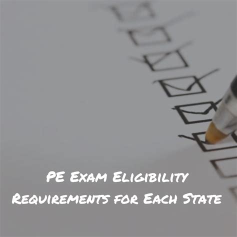 Pe Exam Eligibility Requirements For Each State Pe Exam Coach