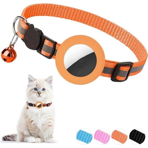 Airtag Collier Pour Chat Avec Porte Étiquette D Air Collier Réglable