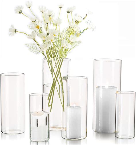 Amazon De Giessle X Cm Gro E Glaszylinder Als Vase Windlicht