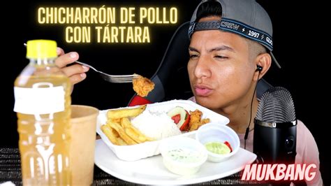 Asmr Comiendo Chicharron De Pollo Con T Rtara Youtube