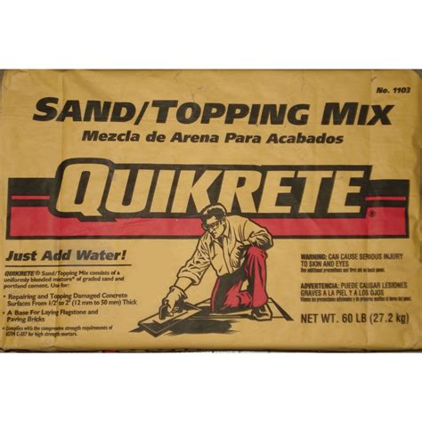 Quikrete 1103 60 Sand Topping Mix 60lb