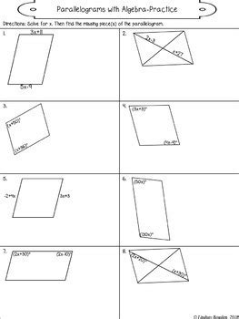 Parallelograms Guided Notes And Worksheets By Lindsay Bowden