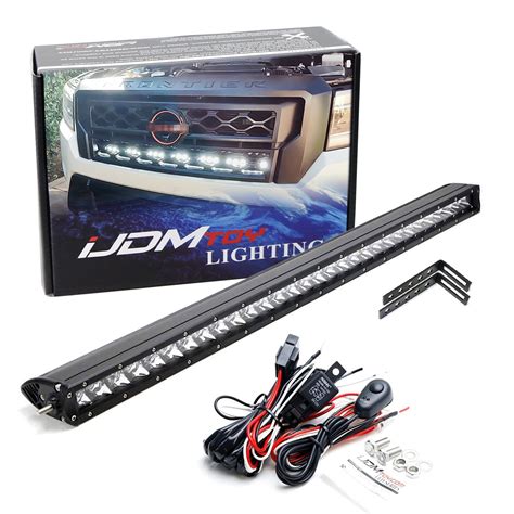 Behind Grille Mount 30 Led Light Bar Kit W Wiring For 2022 Up Nissan —