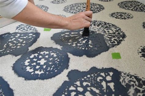 Painting a Carpet with the Antico Stencil - Stencil Stories