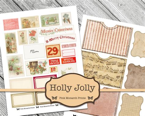 Junk Journal Kit Junk Journaling Christmas Digital Christmas Etsy