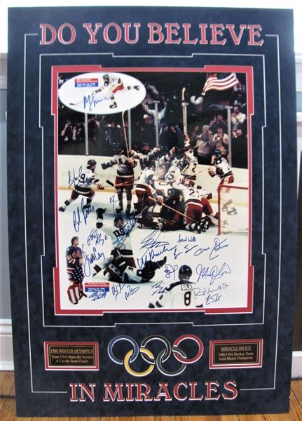 Lot Detail MIRACLE ON ICE SIGNED POSTER BY THE 1980 USA OLYMPIC