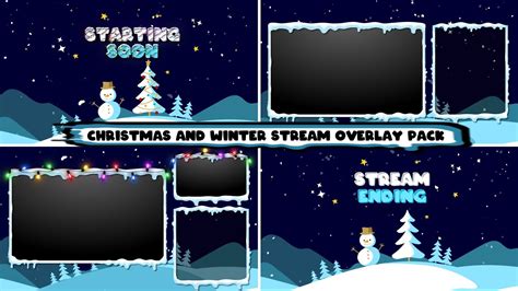 Christmas And Winter Stream Overlay Pack Animated Obsstreamlabs