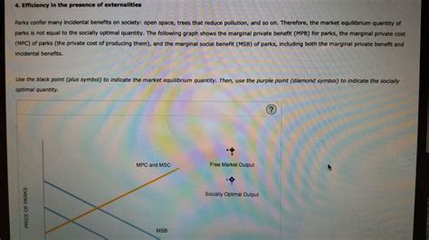 Solved 4 Efficiency In The Presence Of Externalities Parks Chegg