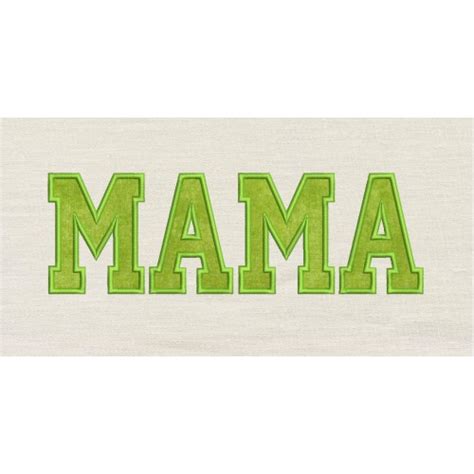 Mama Applique Embroidery Design