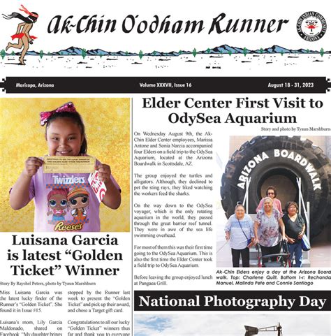 Volume Xxxvii Issue Official Website Of The Ak Chin Indian Community