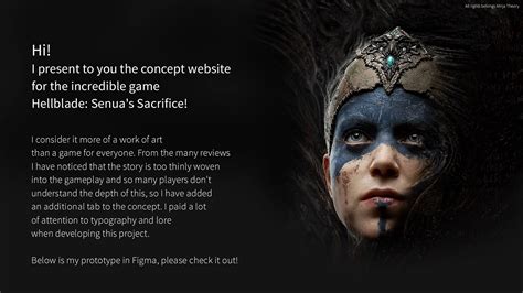 Hellblade Senuas Sacrifice Website Concept On Behance