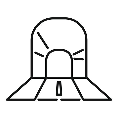 Subway Tunnel Icon Outline Vector Car Entrance 14917164 Vector Art At