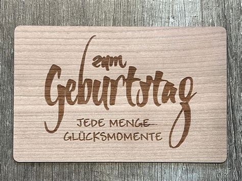 Gru Karte Aus Holz Karte Geschenkkarte Zum Geburtstag Jede Menge