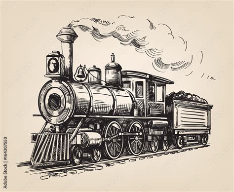 Steam Locomotive Vector Stock Vector Adobe Stock