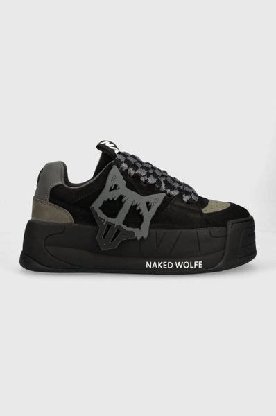 Naked Wolfe Sneakersy Sk Rzane Nw Kolor Czarny Czarne Buty