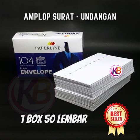 Jual Amplop Putih Paperline Amplop Polos 104 Pps Amplop Surat Uang