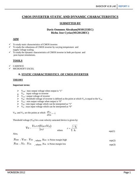 (PDF) CMOS INVERTER CHARACTERISTICS - DOKUMEN.TIPS